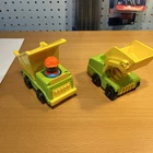 Vintage Fisher Price Little People 1970s LIFT AND LOAD DEPOT VEHICLES LOT