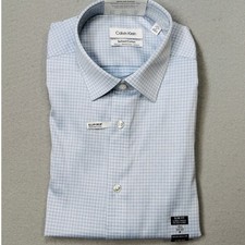 Calvin Klein Men s Slim-Fit Refined Button-Down Shirt blue 15.5 32-33 98