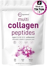 Micro Ingredients Multi Collagen Peptides Powder, 2 2 Pound (Pack of 1) 