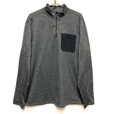Mountain Hardwear 1/4 Zip Pullover Fleece Lined Shirt Size XXL Thumbholes Grey