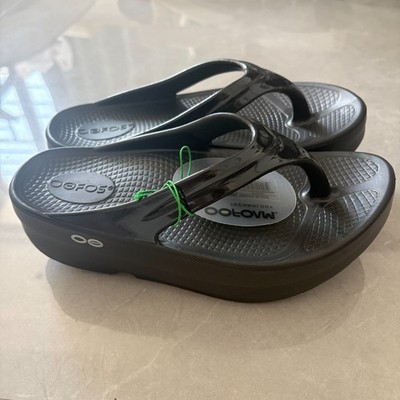 OOFOS OOLALA Women's Recovery Sandal #1400 - Black - Choose Size