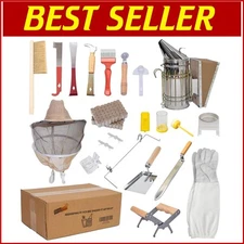 Professional Beekeeper Tool Kit: 22 Essential Pieces with Smoker & Gloves