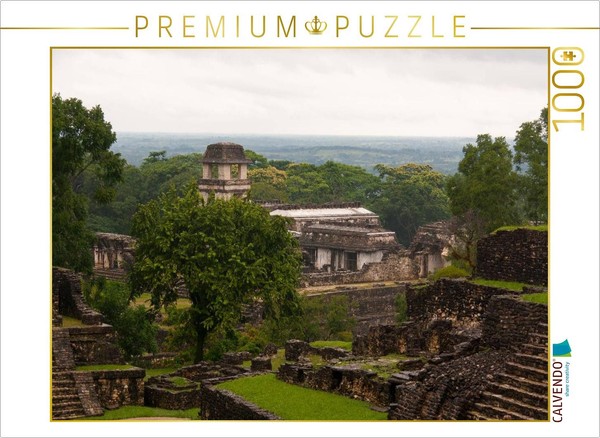 Calvendo Puzzle Palenque, Tempel Im Regenwald | 1000 Teile Lege-GrößE 64 × 48 Cm-image