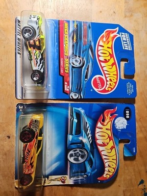 Hot Wheels 2 Funny Car Lot, 2003 Yellow Sidesplitter & 1999 Chartruse Funny Car