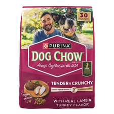 Dog Chow Tender and Crunchy Adult Dry Dog Food, 30 lb Bag,flavor Lamb & Turkey 1.00 per pound