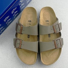 Birkenstock Arizona Birkibuc Leather Soft Footbed Stone Casual Sandals Size37-45