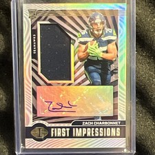  2023 Illusions First Impressions Zach Charbonnet RC Patch Auto 164/399 Seahawks