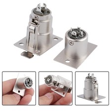 Audio XLR Panel Mount Socket 2pcs 3 Pin Male Female for Rack and Snake Cables