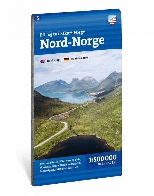 Car and tourist map of Northern Norway (Nord-Norge