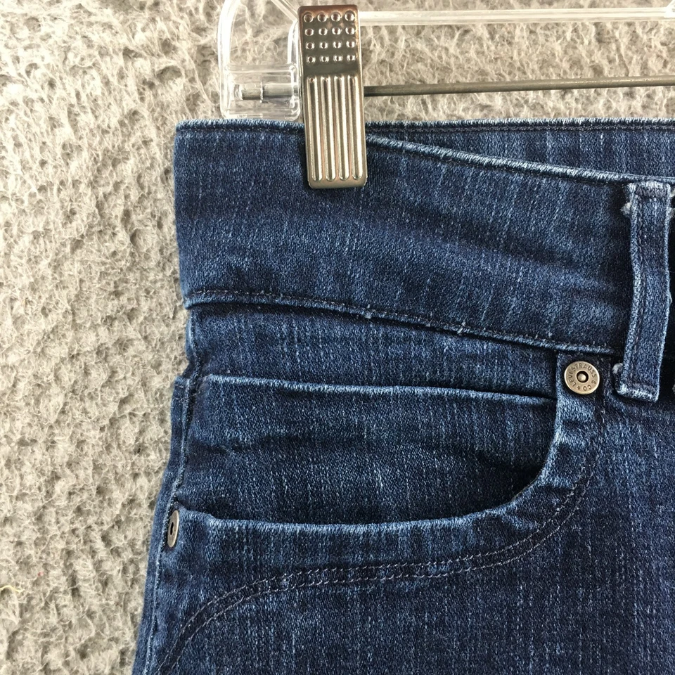 Levis Mid Rise Skinny Jeans Womens 8 S/C Blue Dark Wash Denim Cotton Blend Zip - Image 3 of 4