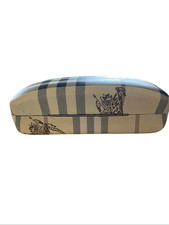 Burberry Beige Red Nova Check Plaid Equestrian Knight Logo Glasses Case