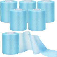 Blue Prewrap,Prewrap Athletic Tape,6 Roll Pre wrap Headbands for Hair Soccer,Foa