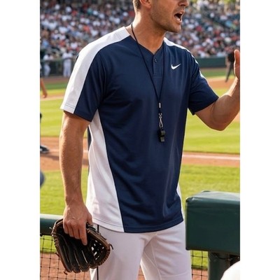 Nike Baseball Mens Team Engineered Jersey Navy White BQ5399-420 Small NWT