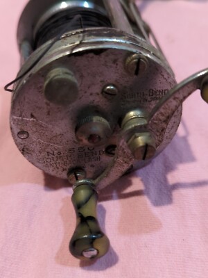 Vintage Bronson Symbol No 4700 Casting Reel Green & White