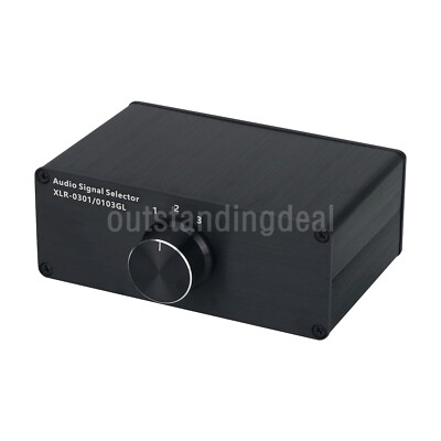 XLR-0301 Audio Signal Selector XLR Balanced Audio Switcher Audio Selector os67