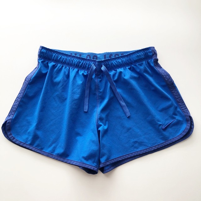 Nike Dri-fit Size S Womens Shorts Blue Running Fitness Just Do It Drawstring | eBay