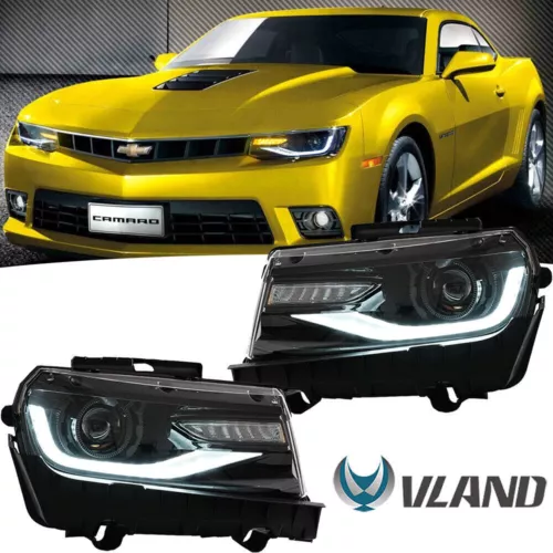 VLAND Frontscheinwerfer für 2014 2015 Chevrolet Camaro w/Sequential BlinkerWird - Bild 1 von 9