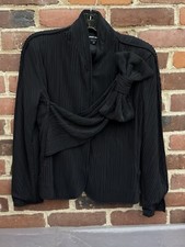 Vintage Giorgio Armani Italy 44 Black Ruched ...