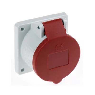 MENNEKES 1385 CEE Anbaudose 16A 5 - polig rot 400 V gerade IP44 3P + N + E
