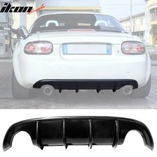 For 09-15 Mazda Mx-5 Miata Nc Nc2 Mda Style Rear Bumper Lip Diffuser W 4-fin Pu