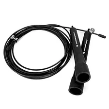 GRIPAD WOD SPEED JUMP ROPE Black. Great for Speed-Jumping Double-unders WOD B...
