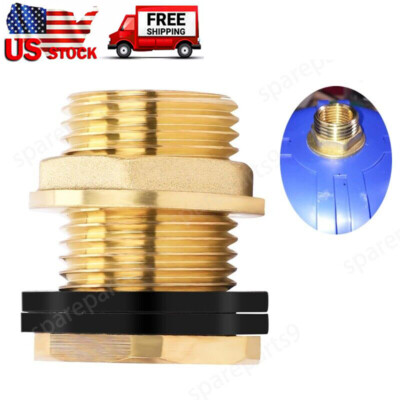 BBF020 Brass Bulkhead Fitting(1/2'' Female NPT and 3/4'' Male GHT Garden Hose)