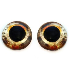 Pair of 30mm Natural Goldfish Glass Eyes Realistic Yellow Taxidermy Doll Supply