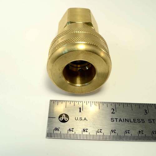 Foster 6 Series Brass Quick Coupler 3/4 Body 3/4 NPT Air Hose and Water Fittings - Picture 4 of 12