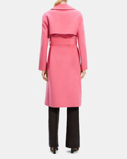 Nwt Theory Wrap Trench Coat In Double-face Wool-cashmere $845 Size P