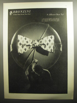 1951 Bronzini Bow Tie Ad - photo by Alan Fontaine - A different Bow Tie