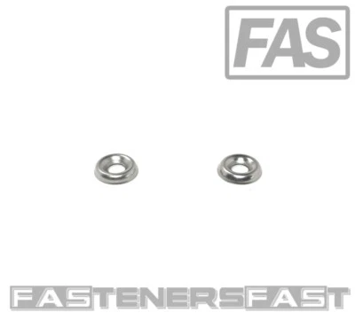 FAS (300) #8 Stainless Steel Finishing Washers Cup Washers (QTY 300) Free Shipping