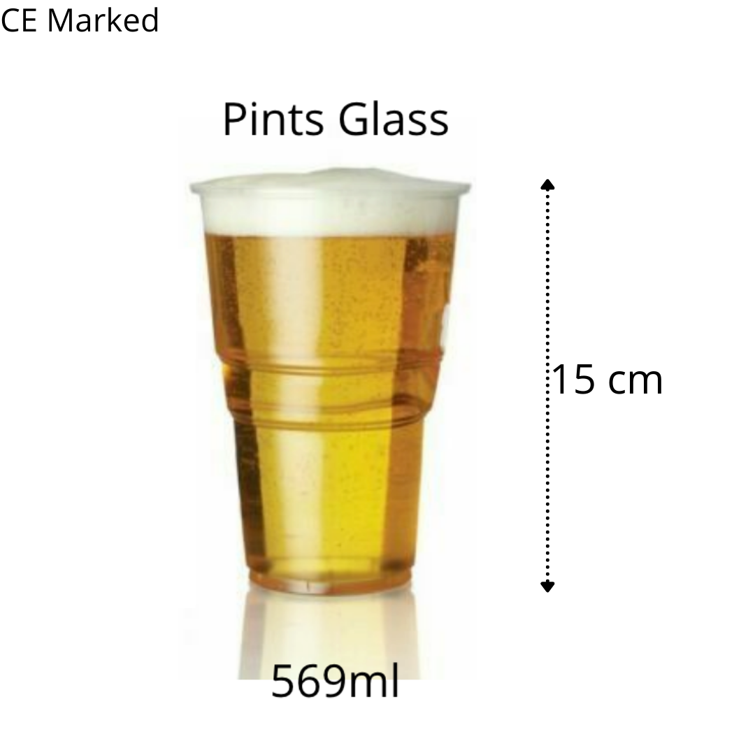 Pint Glasses Half Pint Disposable Beer Glasses Cups Strong UK eBay