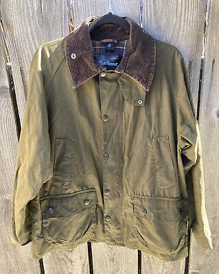 Men's Barbour Waxed Jacket Green Bedale Solid NO SIZE TAG Men's Barbour Waxed Jacket Green Bedale Solid NO SIZE TAG