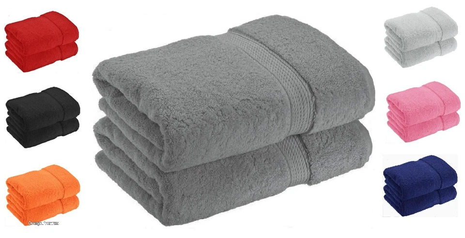 NAUSHA 2x LUXURY BATH SHEETS 600 GSM 100% COMBED COTTON LARGE EXTRA SOFT TOWELS GIFT