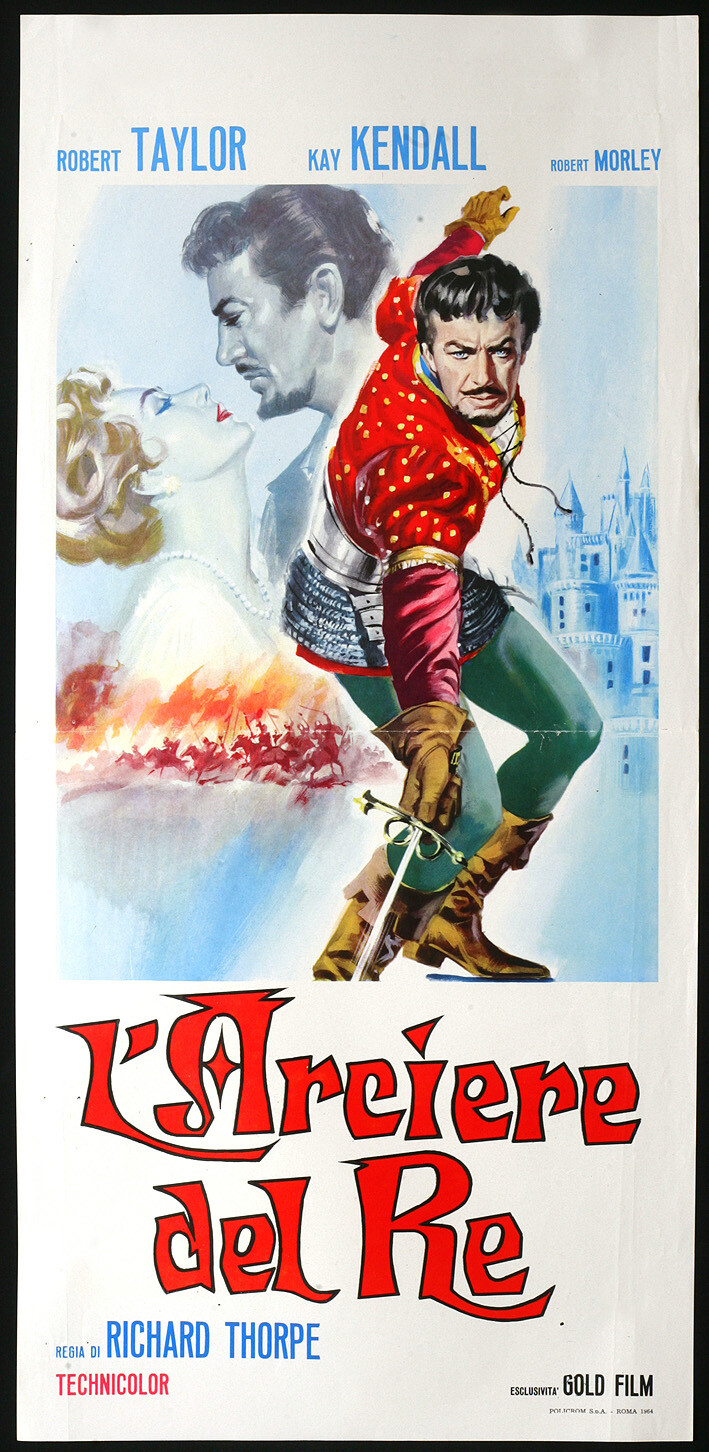 Locandina originale film L'arciere del re (1955) - Regia di Richard Thorpe