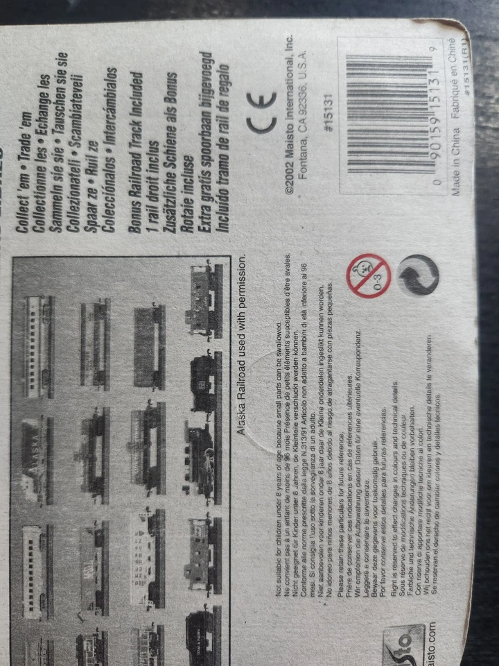 MAISTO ON TRACK DIEACAST МЕТАЛЛИЧЕСКИЙ BURLINGTON СЕВЕРНЫЙ ДВИГАТЕЛЬ ЗЕЛЕНЫЙ ТРУДНО НАЙТИ 2002 НОВЫЙ НЕРАСПАКОВАННЫЙ! - Изображение 4 из 4