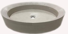 LAVANDINO D’APPOGGIO OVALE  IN PIETRA ASSEMBLATO (OPACO) 60 x 40 h 12