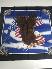Harley Davidson Handkerchief Bandana American Eagle USA Flag 21" X 21"
