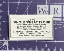 STANDARD TILTON MILLING COMPANY ALTON ILLINOIS WHEAT FLOUR SMALL 1939 PRINT AD