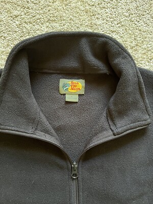 Bass Pro Shop Men's Black Fleece Jacket Size Large Full Zip Bass Pro Shop Men's Black Fleece Jacket Size Large Full Zip
