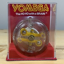 Vintage YOMEGA The Original Yo-Yo with a BRAIN - Clear Yellow w/ Box Case