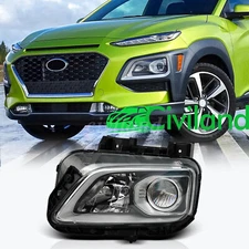 Fit 2018 2019 2020 2021 Hyundai Kona Halogen Headlight Left Side W/bulb & wiring