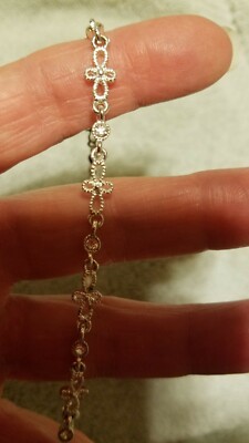 Braclet from Avon Pretty Sterling Silver bracelet with a cross's and cubic...