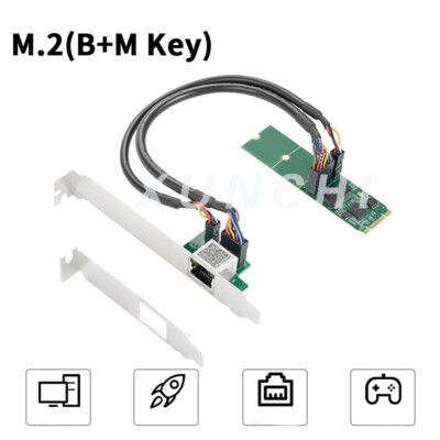 M.2 B/M Key 2.5g Gigabit Etherent Network Lan Card 2500Mbps Intel I225 Chips