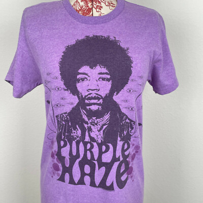 Jimi Hendrix Purple Haze Tシャツ Jimi Hendrix Purple Haze Purple Heather Adult T-Shirt