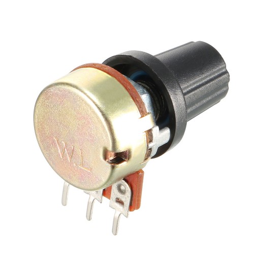5Pcs 1K Ohm Variable Resistors Rotary Carbon Film Taper Potentiometer with Knobs - Picture 4 of 4
