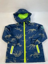 IjnUhb Boys Windbreaker Blue Hooded Jacket Outdoor Dinosaur Size 110