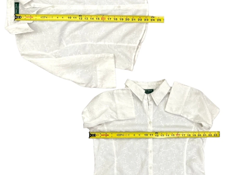 Blusa feminina Lemon Grass Studio branca cintilante manga longa tamanho pequeno grande - Imagem 4 de 4