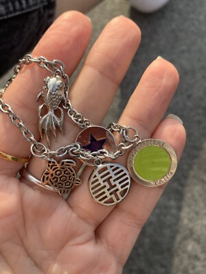 Shanghai Tang. Gliederarmband, Glücksbringer, Edelstahl seltener Fund Vintage
