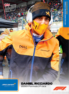   Topps Now Formula 1 2021 #45 Daniel Ricciardo - McLaren F1 Team